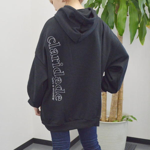 【spiritoso】裏起毛 ロゴBIGプルパーカー