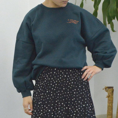 【spiritoso】裏起毛 ガールイラストプルオーバー