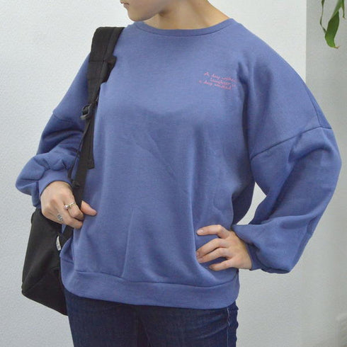 【spiritoso】裏起毛 ガールイラストプルオーバー