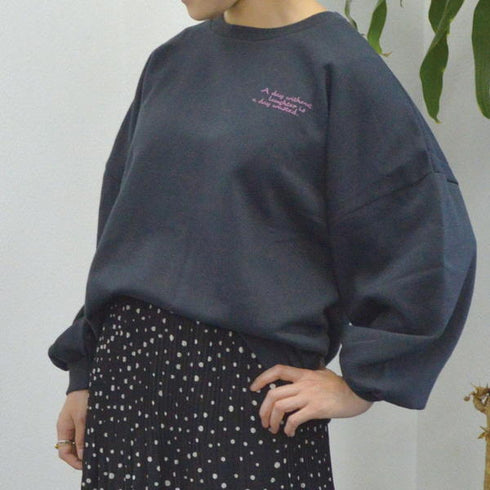 【spiritoso】裏起毛 ガールイラストプルオーバー