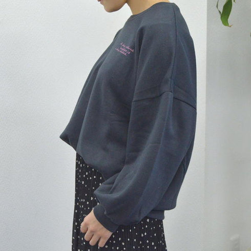 【spiritoso】裏起毛 ガールイラストプルオーバー