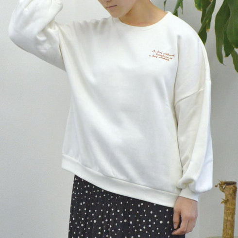 【spiritoso】裏起毛 ガールイラストプルオーバー