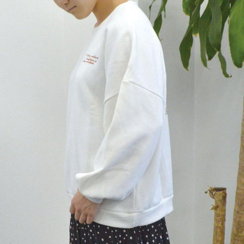 【spiritoso】裏起毛 ガールイラストプルオーバー