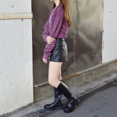 【spiritoso】ピグメントアーチロゴイーグルプリントロンT