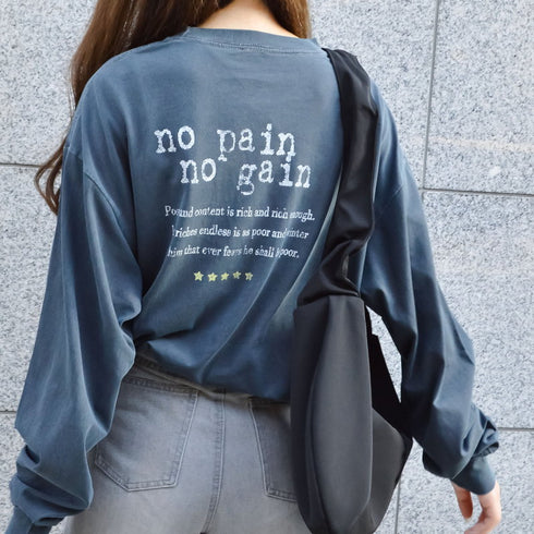 【spiritoso】ピグメントアーチロゴイーグルプリントロンT