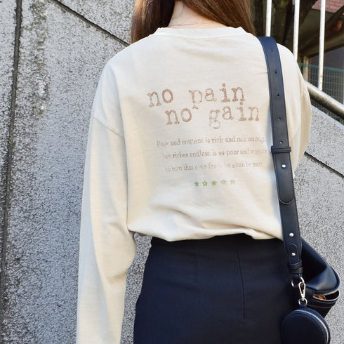 【spiritoso】ピグメントアーチロゴイーグルプリントロンT