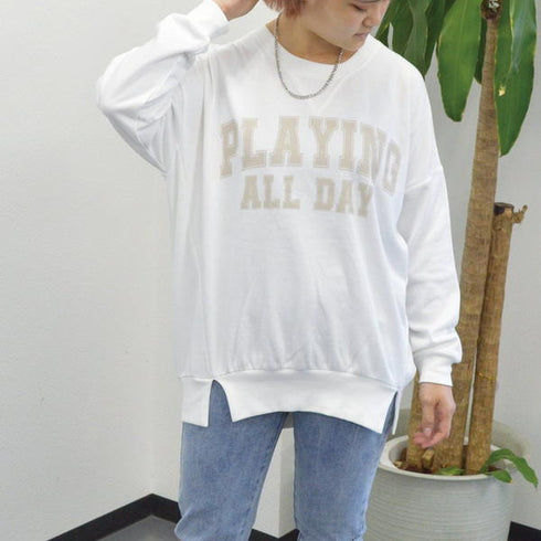 【spiritoso】ビッグロゴミニ裏スウェット