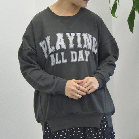 【spiritoso】ビッグロゴミニ裏スウェット