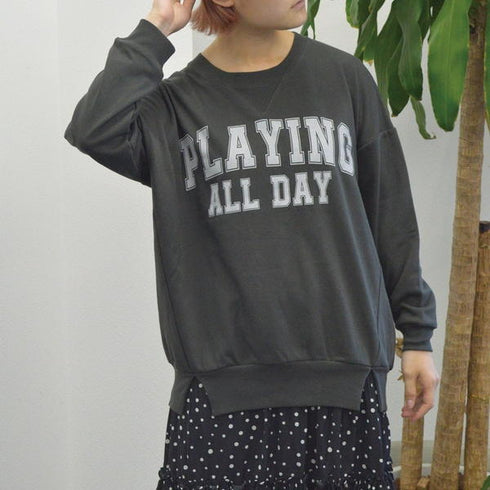 【spiritoso】ビッグロゴミニ裏スウェット