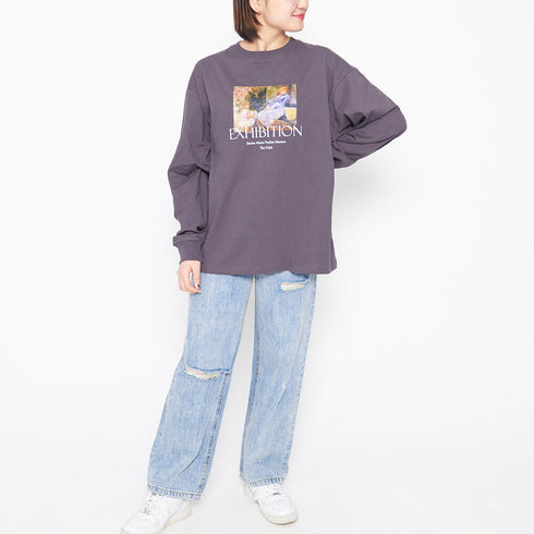 【spiritoso】絵画バックプリントロンT