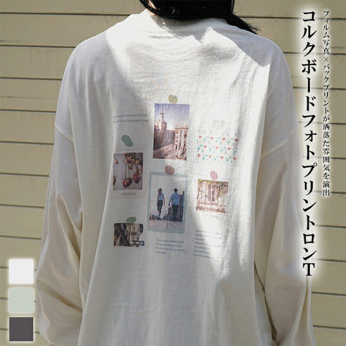 【spiritoso】コルクボードフォトプリントロンT