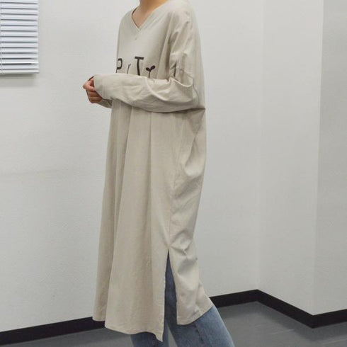 【spiritoso】オーバーサイズロゴワンピース