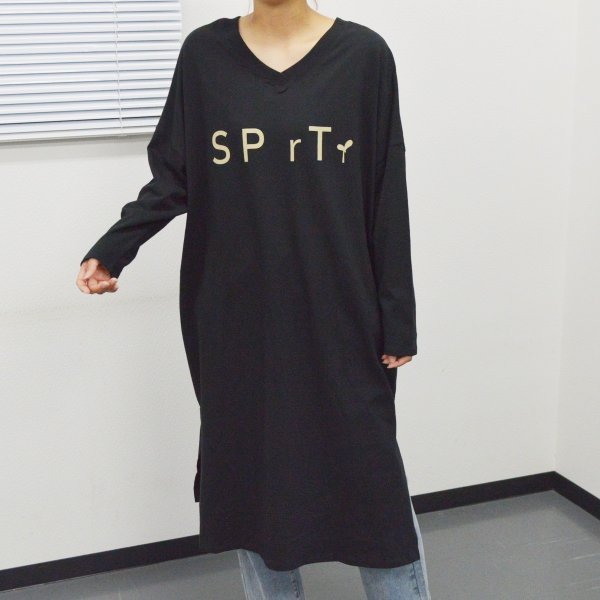 【spiritoso】オーバーサイズロゴワンピース
