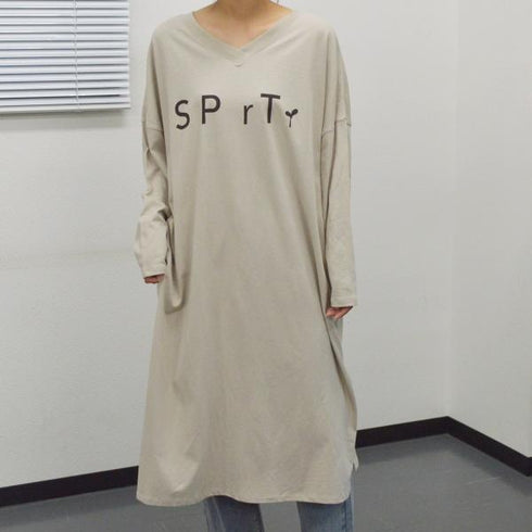 【spiritoso】オーバーサイズロゴワンピース