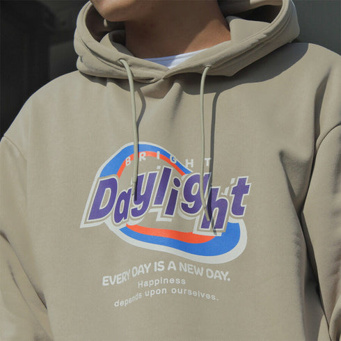 【spiritoso】daylightビッグプリント裏起毛パーカー