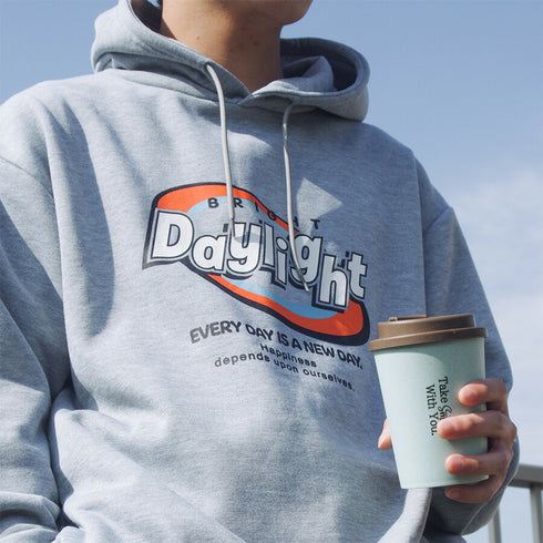 【spiritoso】daylightビッグプリント裏起毛パーカー