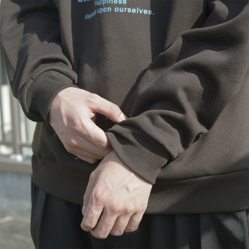 【spiritoso】daylightビッグプリント裏起毛パーカー