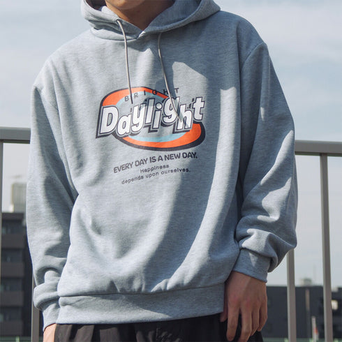 【spiritoso】daylightビッグプリント裏起毛パーカー