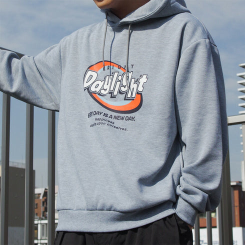 【spiritoso】daylightビッグプリント裏起毛パーカー