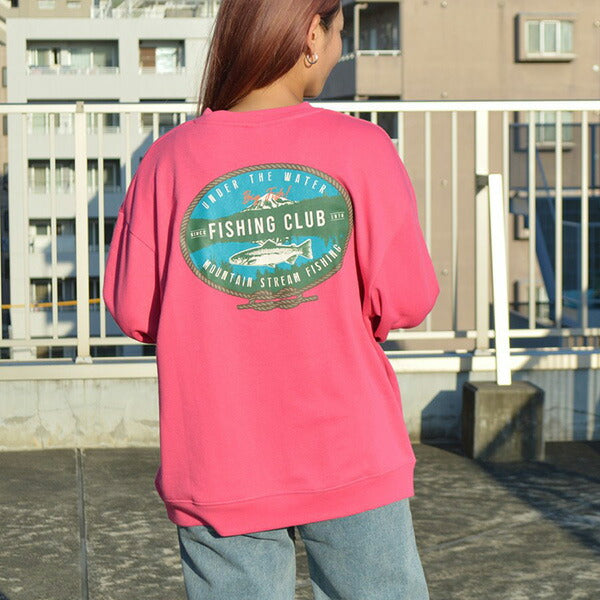 【spiritoso】オーバルプリント裏毛プルオーバー