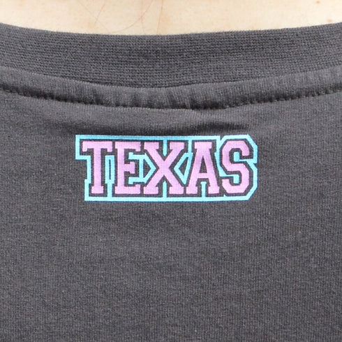 【spiritoso】カレッジロゴプリントクロップドロンT