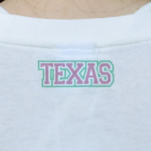 【spiritoso】カレッジロゴプリントクロップドロンT