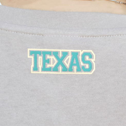 【spiritoso】カレッジロゴプリントクロップドロンT