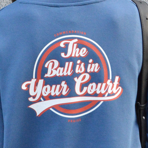 【spiritoso】バックサークルレトロプリントトレーナー