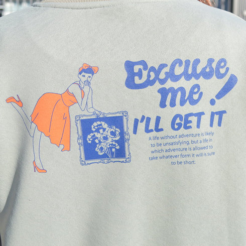 【spiritoso】レディバックプリント裏起毛プルオーバー