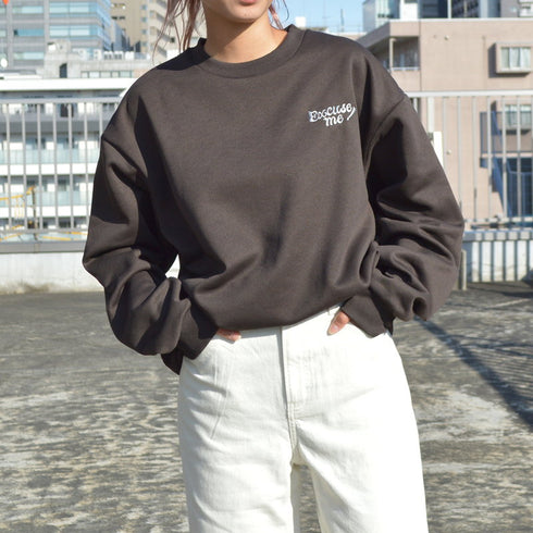 【spiritoso】レディバックプリント裏起毛プルオーバー