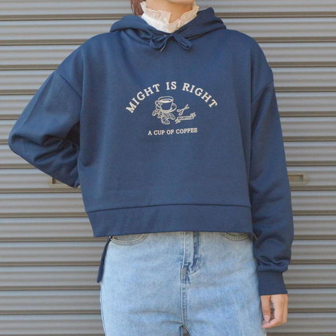 【spiritoso】カフェ風裏起毛パーカー