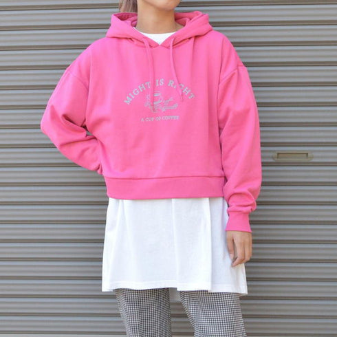 【spiritoso】カフェ風裏起毛パーカー