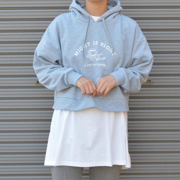 【spiritoso】カフェ風裏起毛パーカー