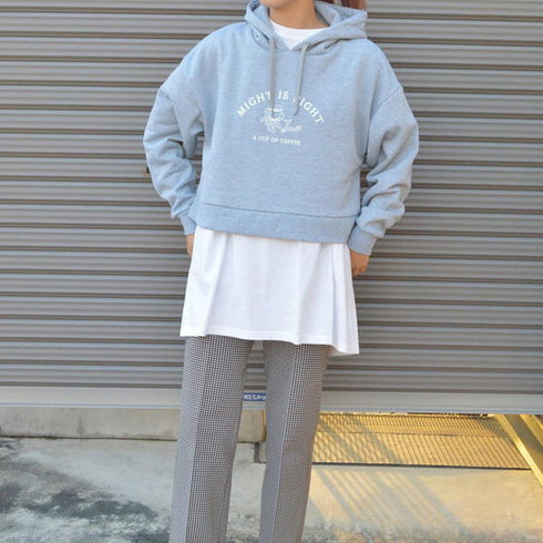 【spiritoso】カフェ風裏起毛パーカー