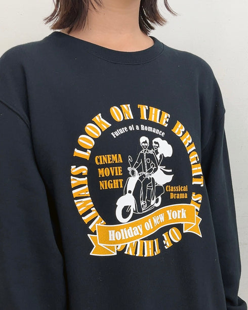 【MODISH GAZE】レトロデザインサークルロゴ 裏毛スウェット