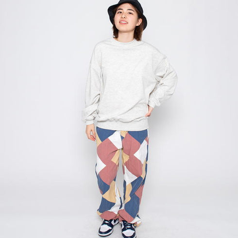 【spiritoso】OURSELVESプリントビッグスウェットトレーナー