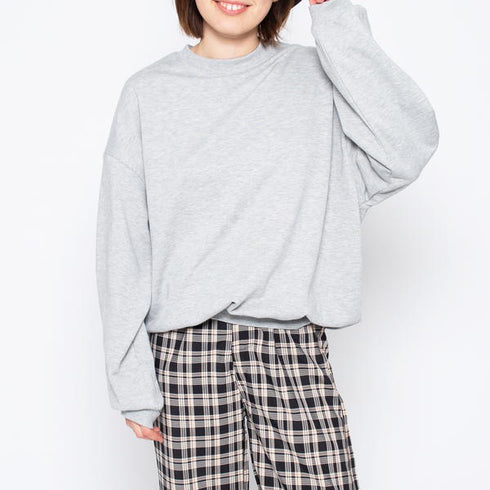 【spiritoso】OURSELVESプリントビッグスウェットトレーナー