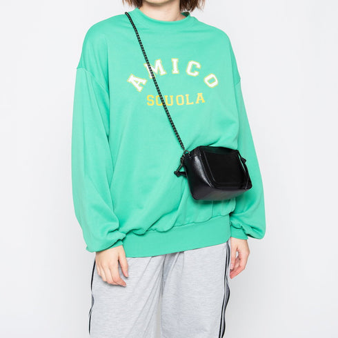 【spiritoso】AMICOプリントビッグスウェットトレーナー