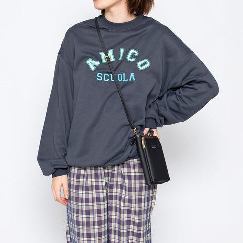 【spiritoso】AMICOプリントビッグスウェットトレーナー