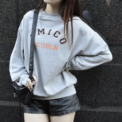 【spiritoso】AMICOプリントビッグスウェットトレーナー