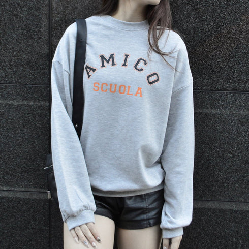 【spiritoso】AMICOプリントビッグスウェットトレーナー