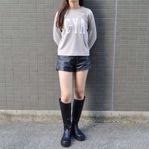 【spiritoso】See youプリント ラグラン スウェット