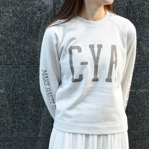 【spiritoso】See youプリント ラグラン スウェット