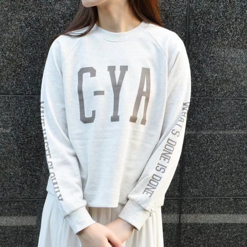 【spiritoso】See youプリント ラグラン スウェット