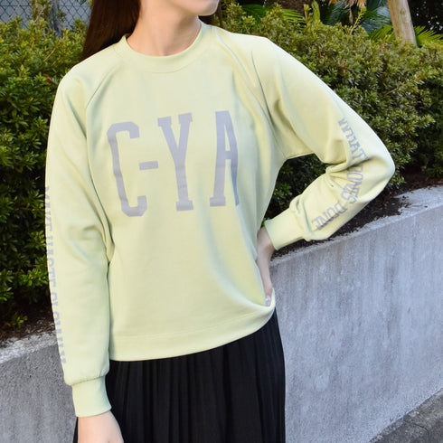 【spiritoso】See youプリント ラグラン スウェット