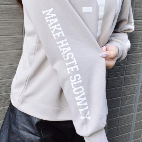 【spiritoso】See youプリント ラグラン スウェット