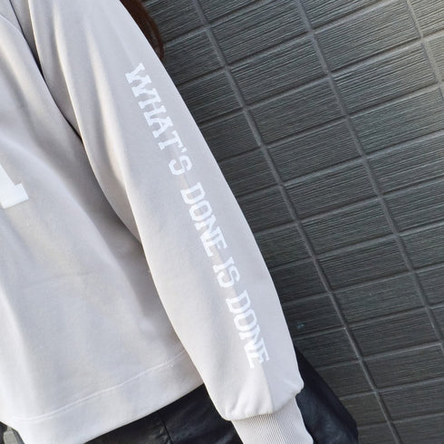 【spiritoso】See youプリント ラグラン スウェット