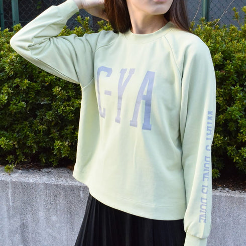 【spiritoso】See youプリント ラグラン スウェット