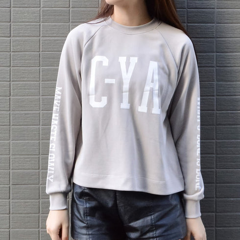 【spiritoso】See youプリント ラグラン スウェット