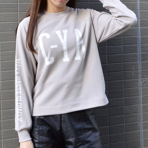 【spiritoso】See youプリント ラグラン スウェット